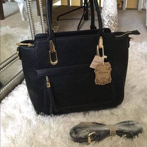 New Alyssa Handbag with Crossbody Strap and Tassel